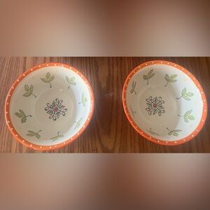 Anthropologie set of 2 cereal bowls